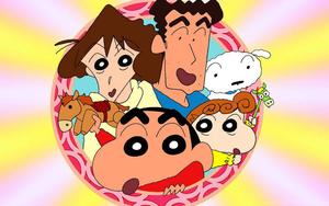 Crayon Shin Chan Shinnosuke's Family Portrait crayon shin chan wallpaper