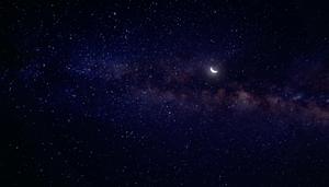 Crescent Moon In Galaxy Picture moon wallpaper