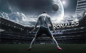  Cristiano Ronaldo celebrating a goal on the field  Wallpaper