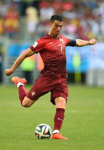Cristiano Ronaldo in action on the field Wallpaper