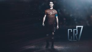 Cristiano Ronaldo in Portugal's red international uniform  Wallpaper