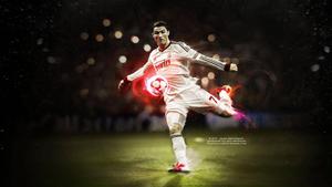 Cristiano Ronaldo Shines On The Pitch  Wallpaper
