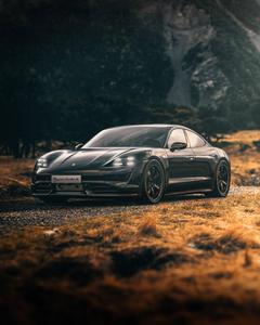 Cruise in Style with the Porsche Taycan Turbos car wallpaper
