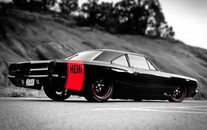 Cruise In Style With This Sleek Black Muscle Car car wallpaper