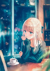 Cuddling Up For A Sweet Slumber cute anime wallpaper