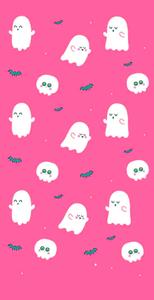 Cuddly cuteness: a little ghost is sure to bring a smile to your face! cute ghost wallpaper