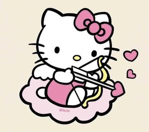 Cupid Cartoon Hello Kitty PFP hello kitty pfp wallpaper
