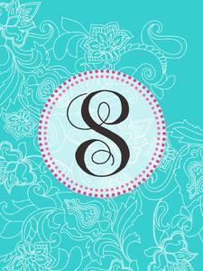 Cursive Letter S In Blue letter s wallpaper