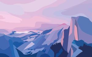 Cute Aesthetic Mountains Digital Illustration cute aesthetic wallpaper