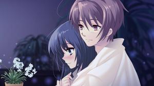 Cute Anime Couple Back Hug cute anime wallpaper