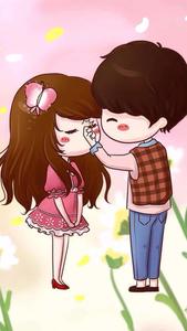 Cute Anime Couple in a Loving Embrace anime couple wallpaper