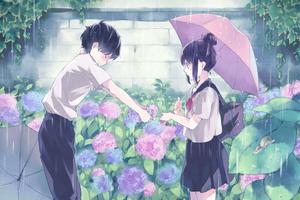 Cute Anime Couple In School Uniform cute anime wallpaper