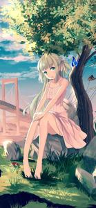 Cute Anime Girl iPhone With Bridge cute anime girl iphone wallpaper