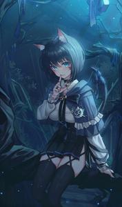 Cute Anime Girl Sitting On Branch cute anime wallpaper