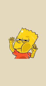 Cute Bart Simpson Against The Screen bart simpson wallpaper