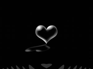Cute Black 3D Heart cute black wallpaper
