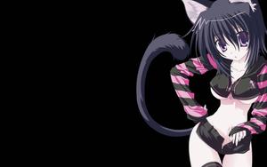 Cute Black Anime Wolf Girl cute black wallpaper