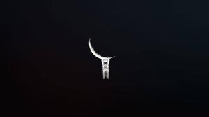 Cute Black Astronaut And Moon cute black wallpaper