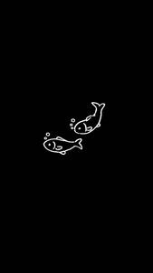 Cute Black Fishes Drawing cute black wallpaper