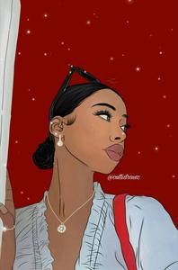 Cute Black Girl Digital Drawing cute black girl wallpaper