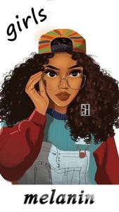 Cute Black Girl Melanin Art cute black girl wallpaper