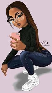 Cute Black Hair Mirror Selfie cute black girl wallpaper