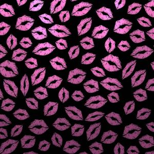 Cute Black Kiss Mark Pattern cute black wallpaper