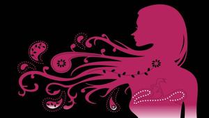 Cute Black Silhouette Woman Art cute black wallpaper