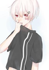 Cute Boy Cartoon With White Hair cute boy cartoon wallpaper