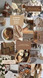 Cute Brown That Girl Aesthetic Collage