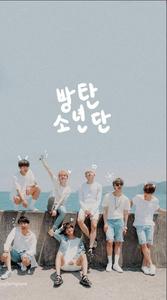 Cute BTS Group By The Beach cute bts group wallpaper