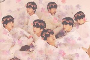 Cute BTS Group Dreamy Hearts Photoshoot cute bts group wallpaper