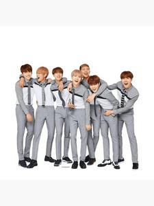 Cute BTS Group Wears Grey Polo And Slacks cute bts group wallpaper