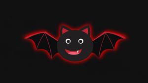 Cute Cartoon Black Bat Laptop cute laptop wallpaper