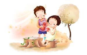 Cute Cartoon Couple Drinking cute couple cartoon wallpaper