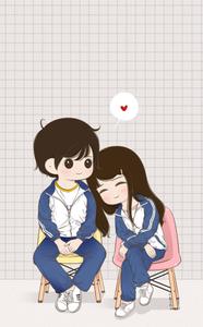Cute Cartoon Couple in Sweatpants cute couple cartoon wallpaper