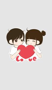 Cute Cartoon Couple Love Heart cute couple cartoon wallpaper