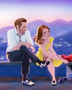 Cute Cartoon Couple Sitting Together cute couple cartoon wallpaper