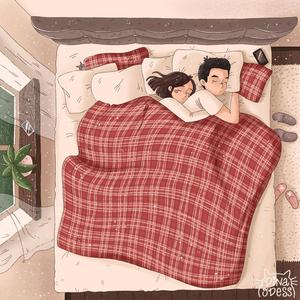 Cute Cartoon Couple Sleeping cute couple cartoon wallpaper
