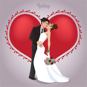 Cute Cartoon Couple Wedding Heart cute couple cartoon wallpaper