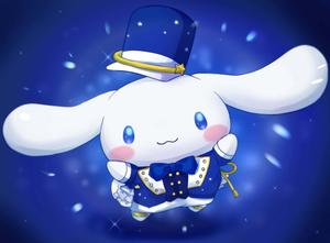 Cute Cinnamoroll Sanrio In Blue Costume  Wallpaper