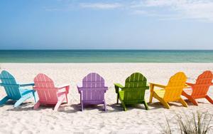 Cute Colorful Summer Chairs summer wallpaper