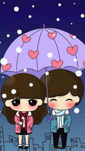 Cute Couple In Love Illustration love cute couple wallpaper