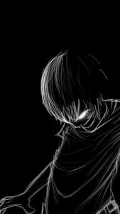 Cute Dark Anime Boy White Ink cute dark anime wallpaper