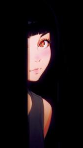 Cute Dark Anime Girl Hiding cute dark anime wallpaper