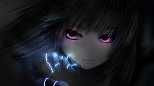 Cute Dark Anime Girl Purple Eyes cute dark anime wallpaper