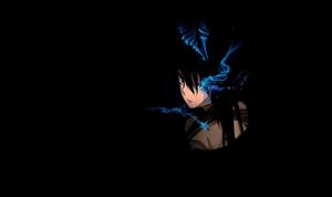 Cute Dark Anime Girl With Blue Flame cute dark anime wallpaper