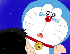 Cute Doraemon Cradling Nobita cute doraemon wallpaper