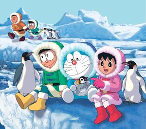 Cute Doraemon In The Arctic cute doraemon wallpaper