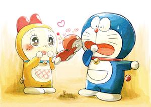 Cute Doraemon Kisses